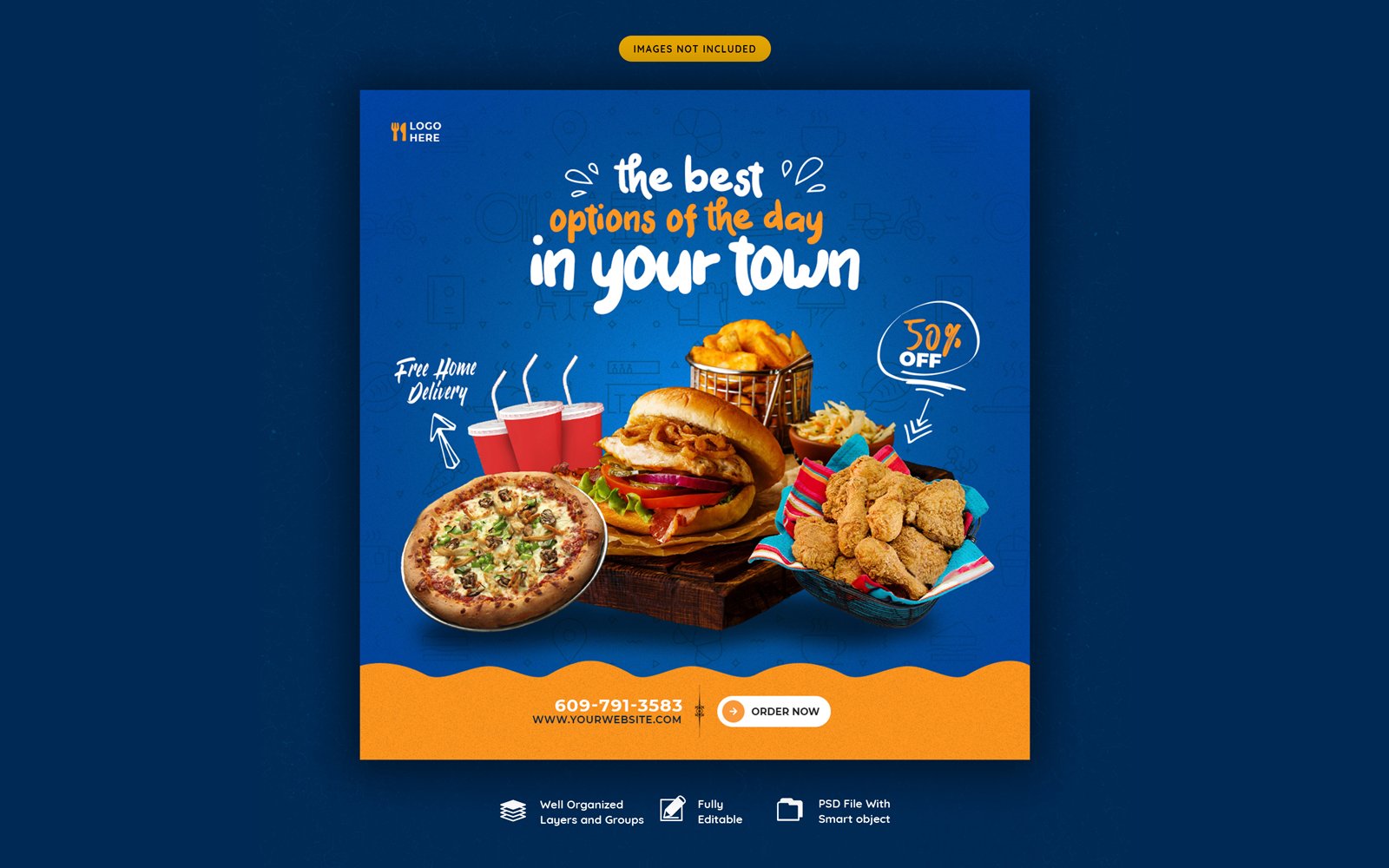 Food Manu Social media Poster Template