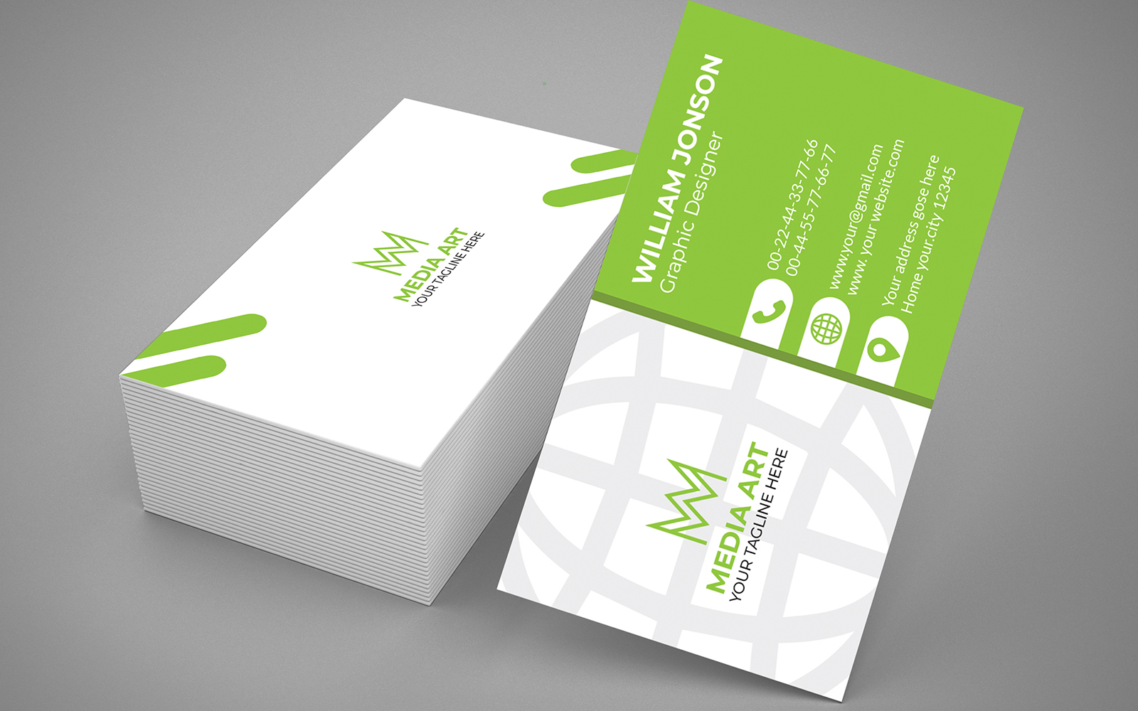 4 Color Custom Business Cards Design