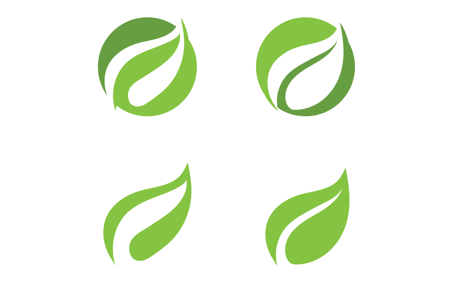 Eco green nature tree element logo v1
