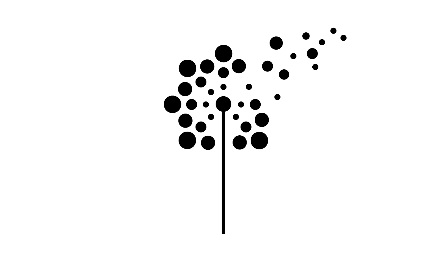 Dandelion flower beauty logo vector v2