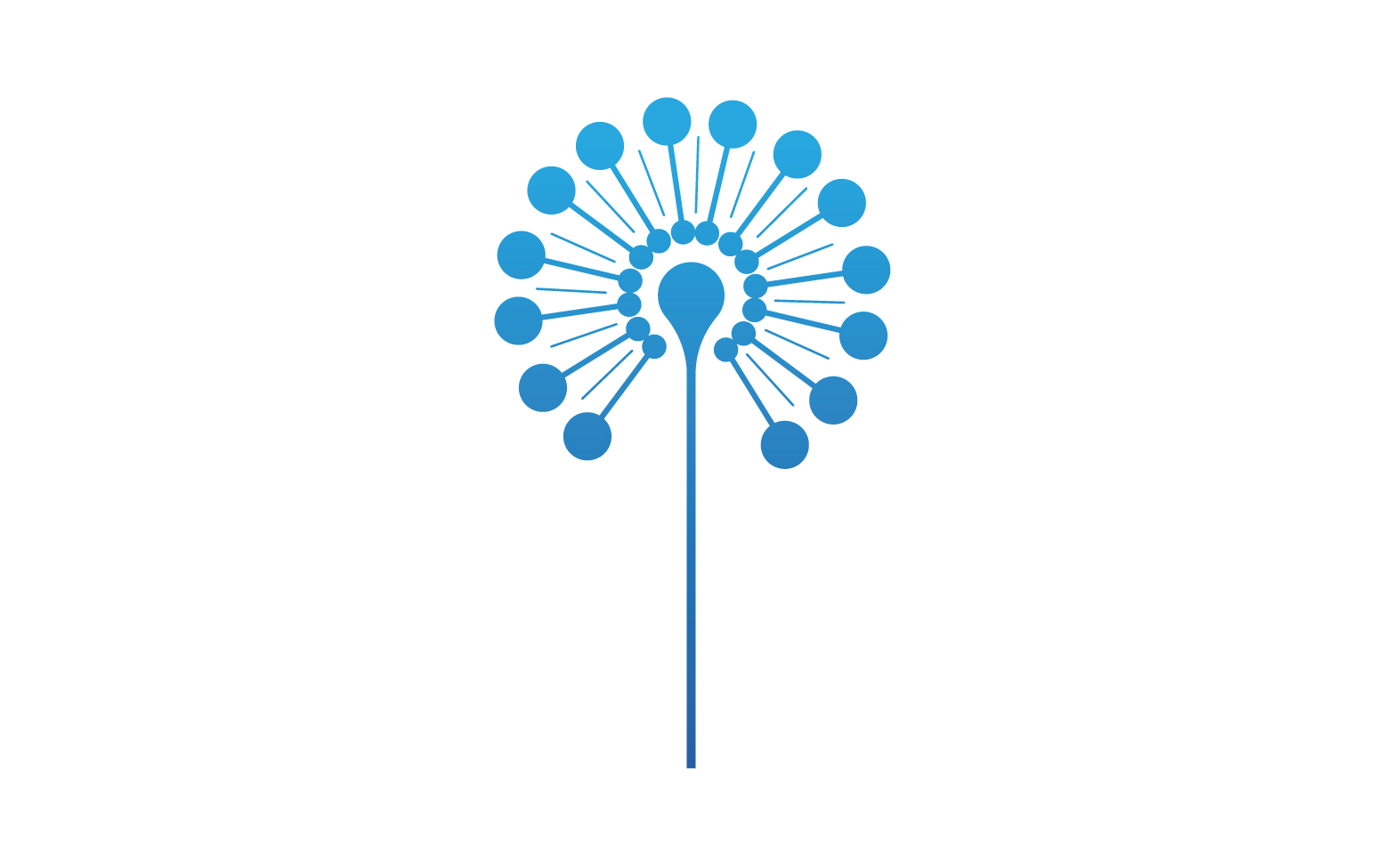 Dandelion flower beauty logo vector v4