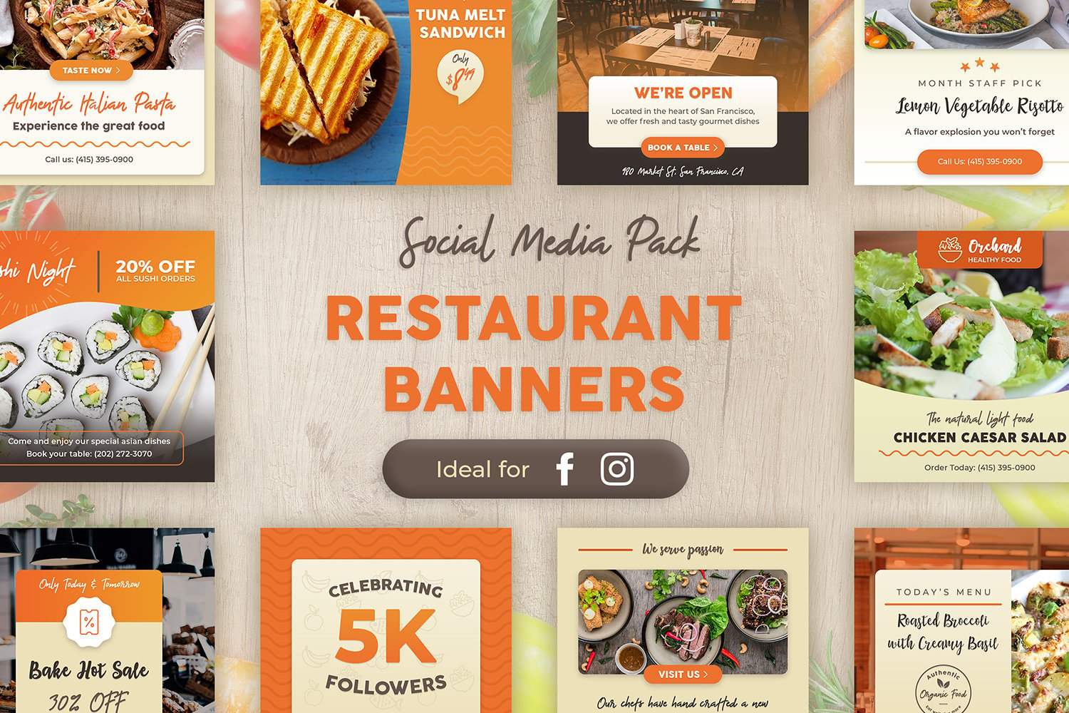 Instagram Post Templates - Food and Restaurant