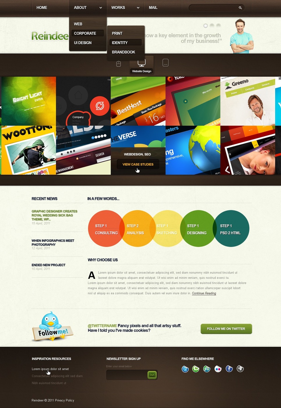 Designer Portfolio Joomla Template #34949