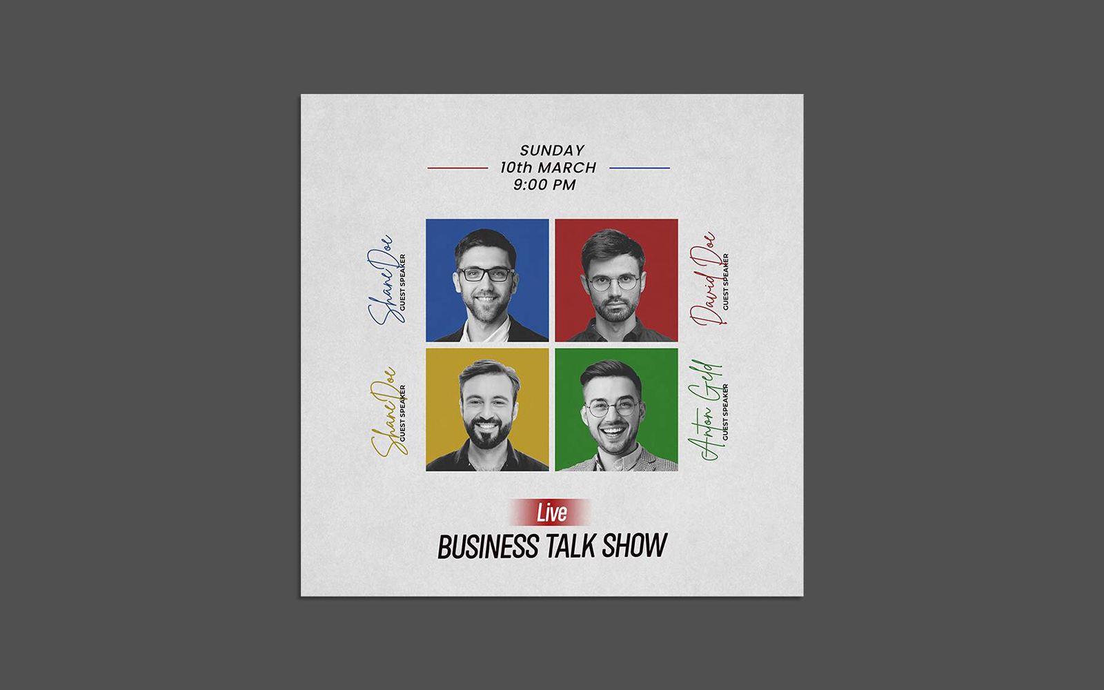 Business Talk Show Social Media Post Template