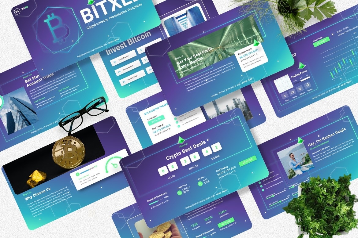 Bitxel - Cryptocurrency Googleslide Templates