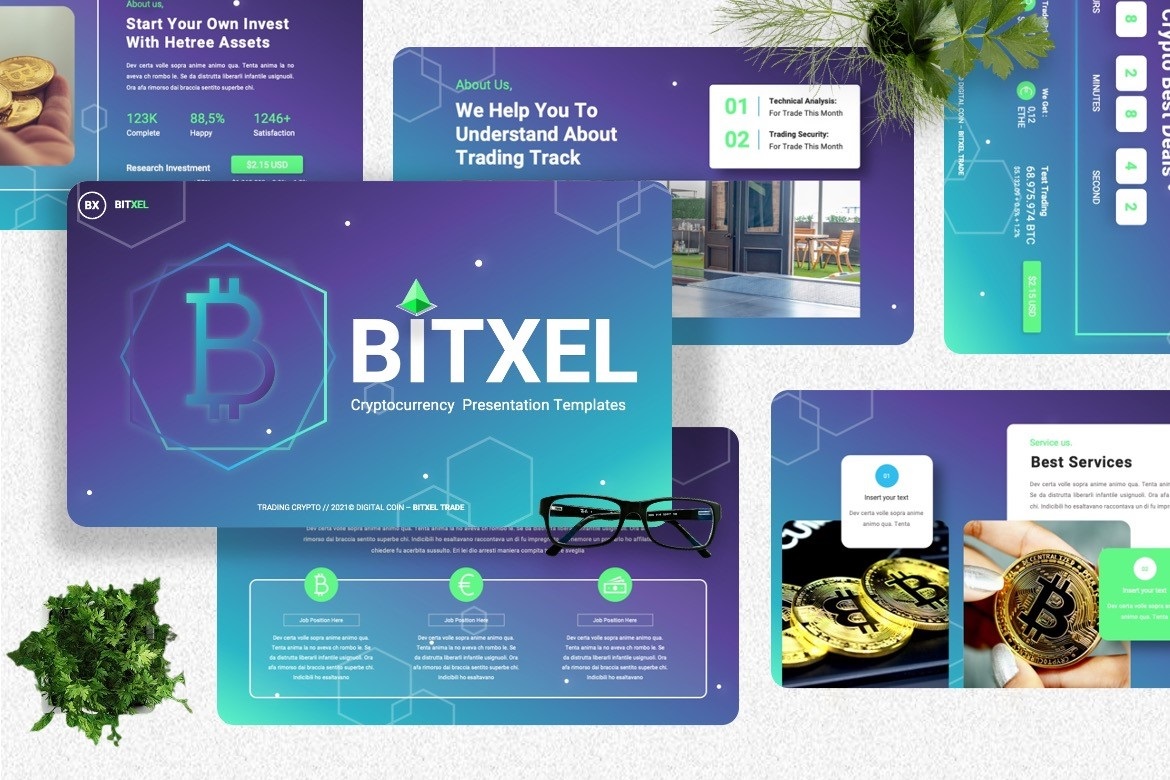 Bitxel - Cryptocurrency Powerpoint Templates
