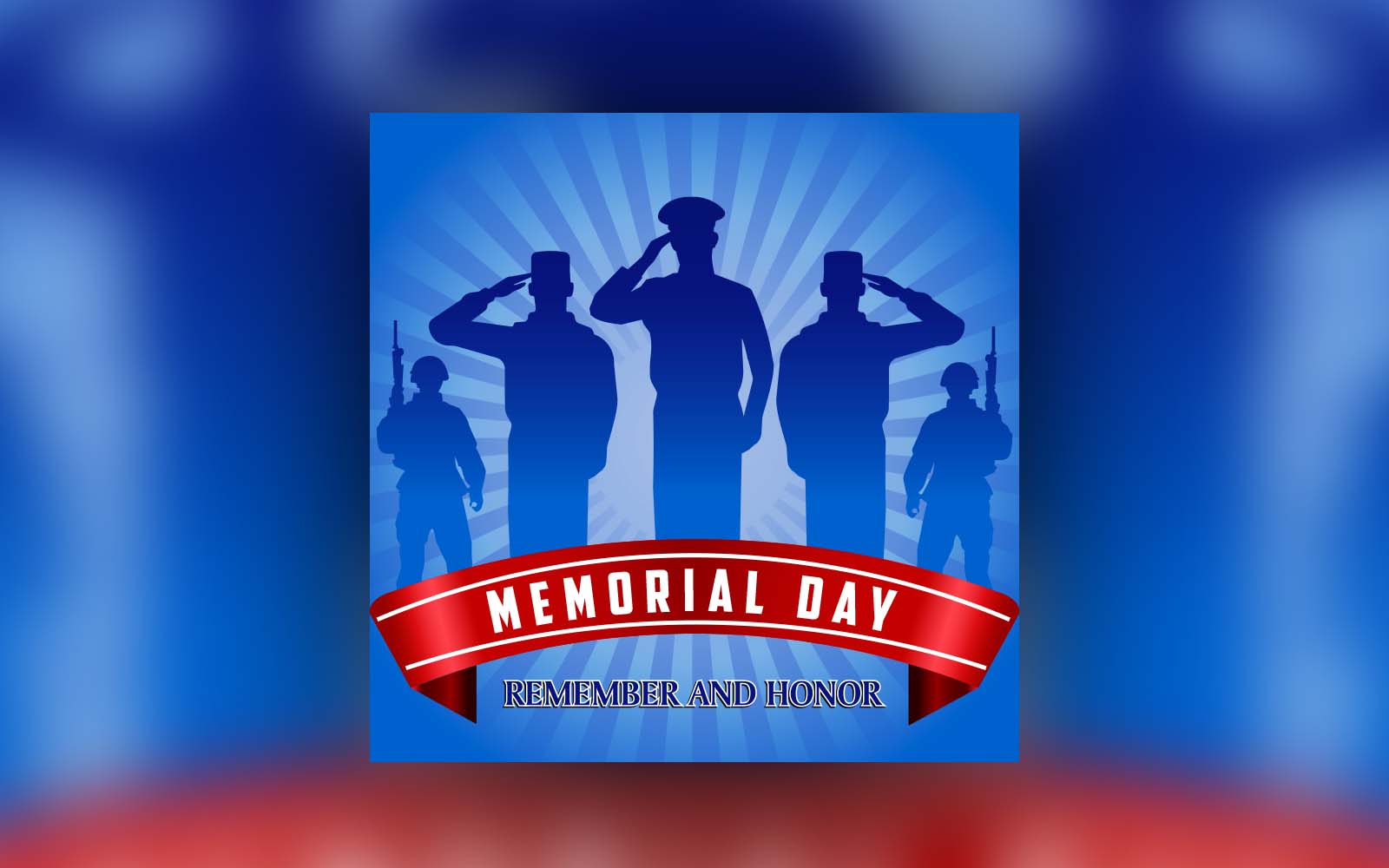 Memorial Day Social Media Post Design