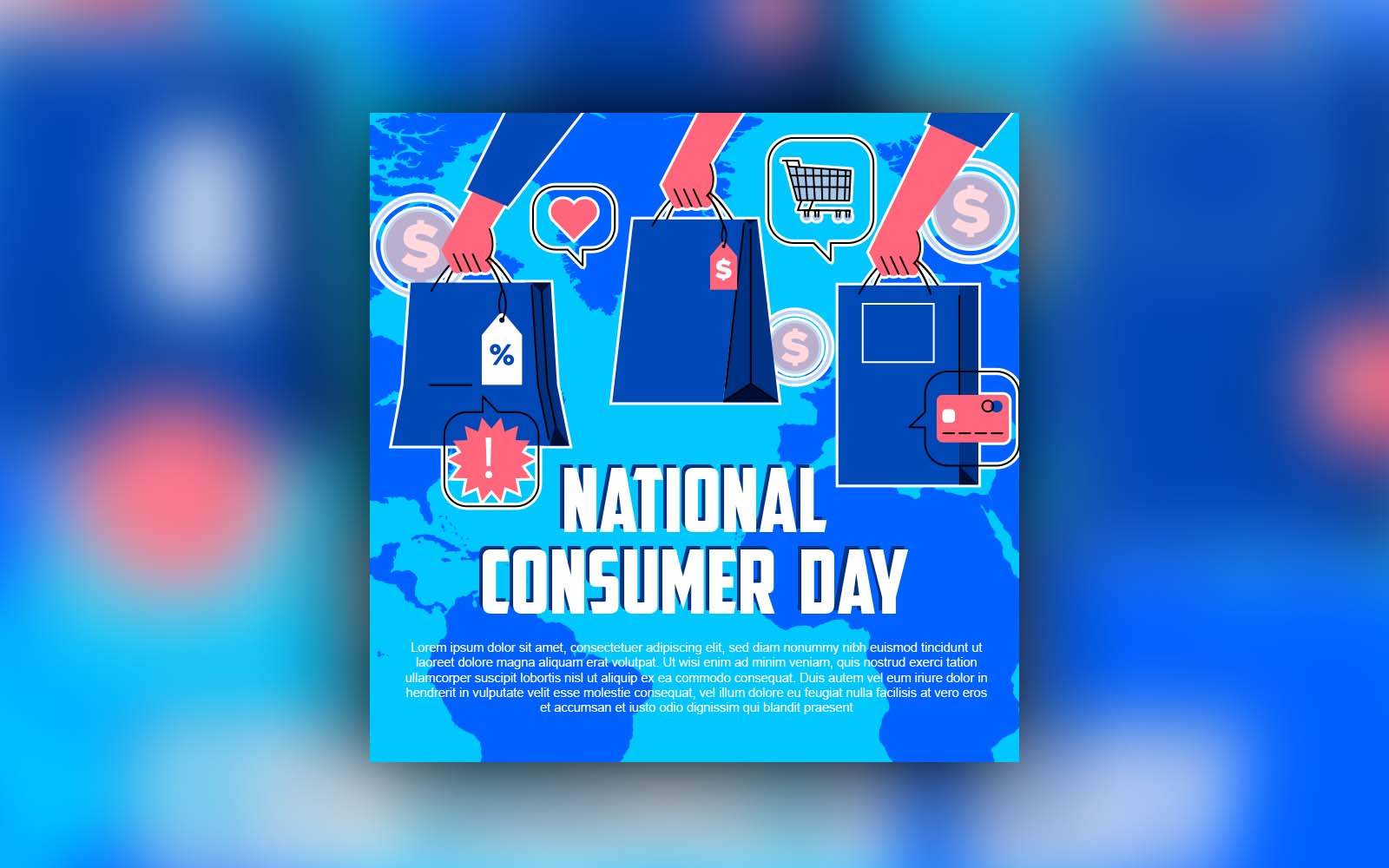 National Consumer Day Social Media Post Design