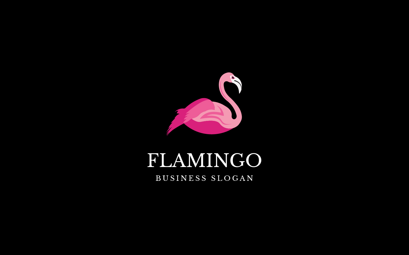 Flamingo bird logo design