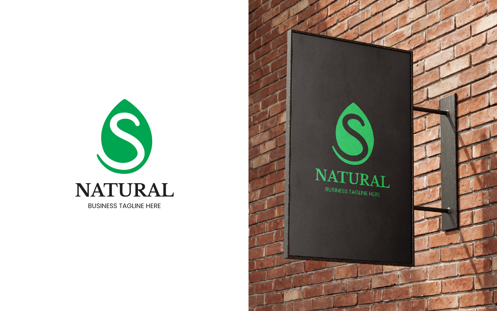 S Letter Leaves Beauty Herbs Logo Design