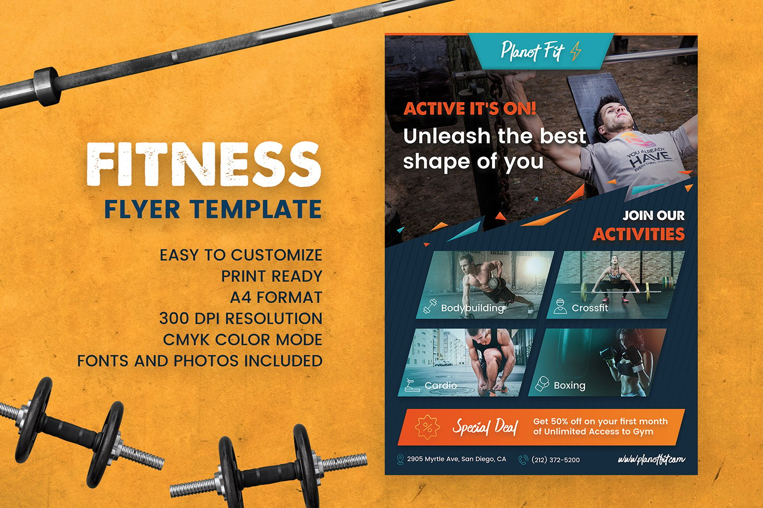 Fitness and Gym Flyer Template