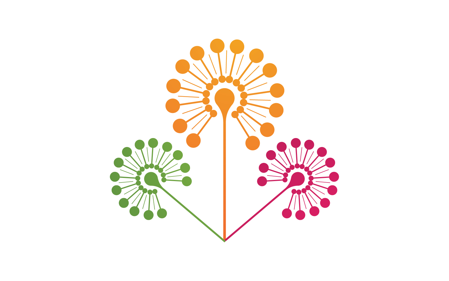 Dandelion flower beauty logo vector v.8