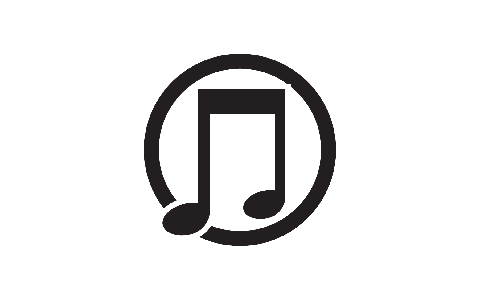 Music sound player app icon logo v.14