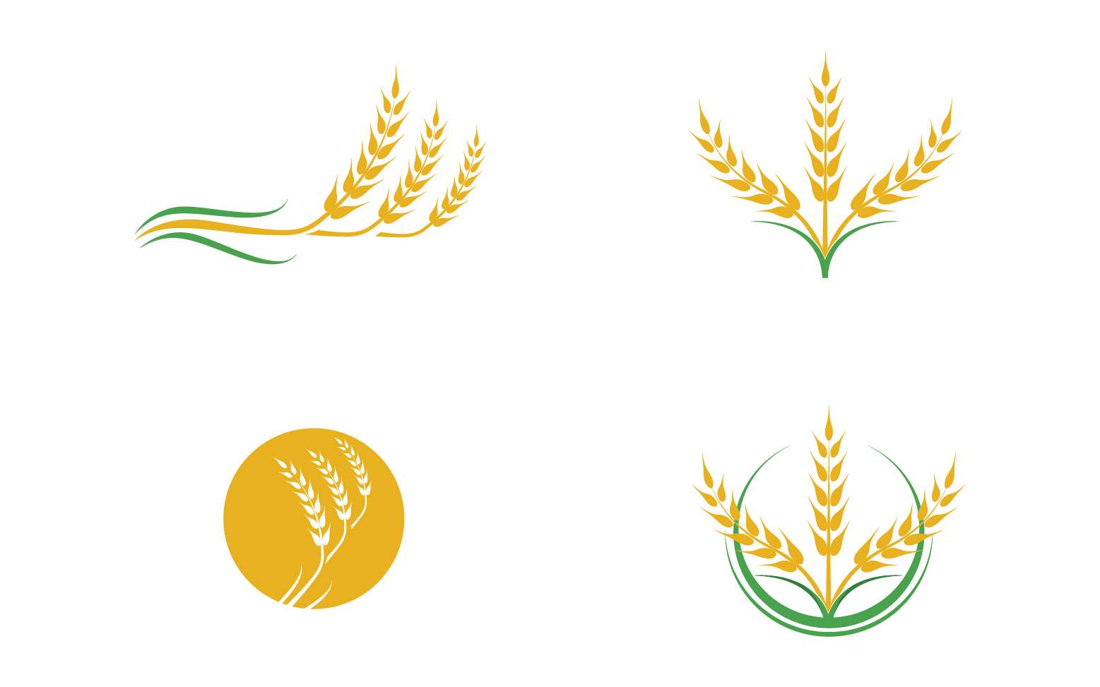 Wheat oat rice logo food v.3
