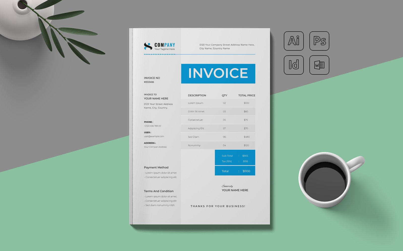 Cash Memo Template | Invoice template