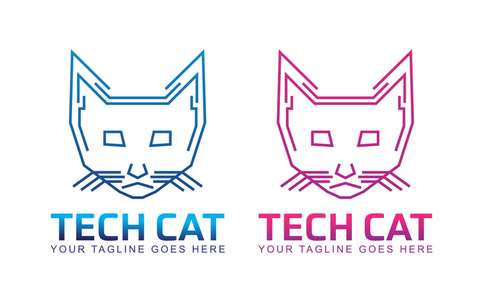 Tech Cat Logo Design - Brand Identity
