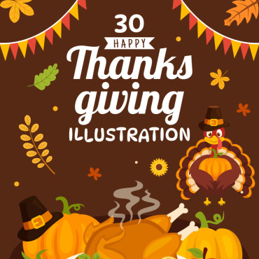 Happy Thanksgiving Illustrations Templates 349911