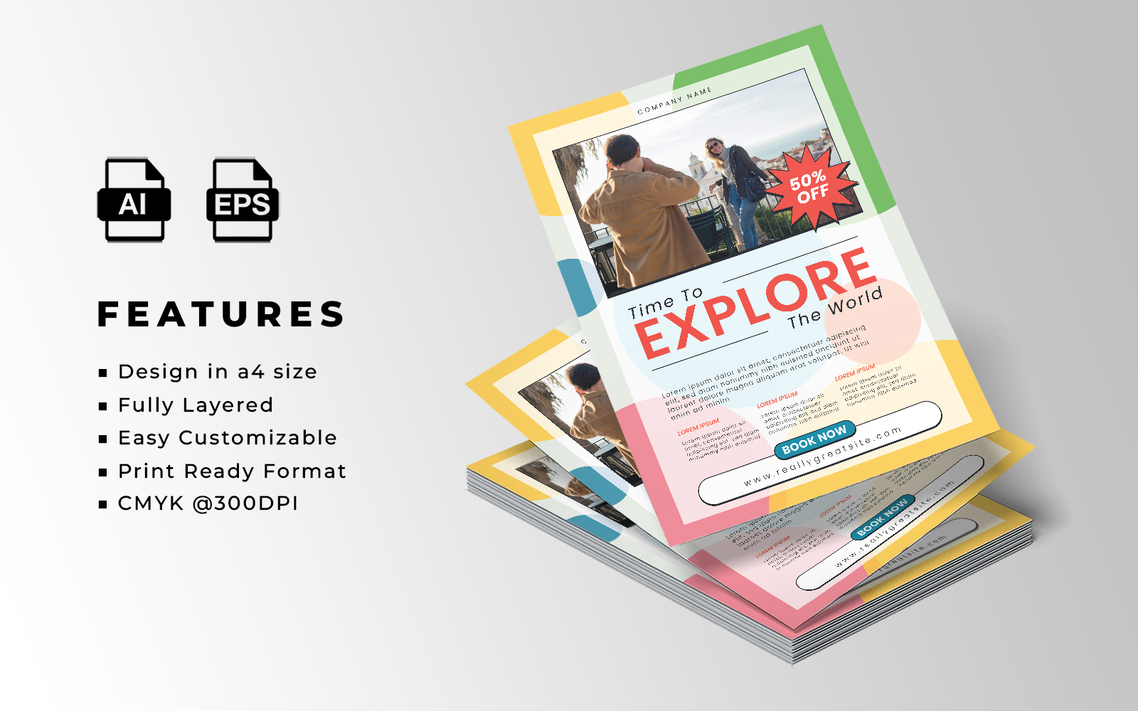 Travel Flyer Template Design 6