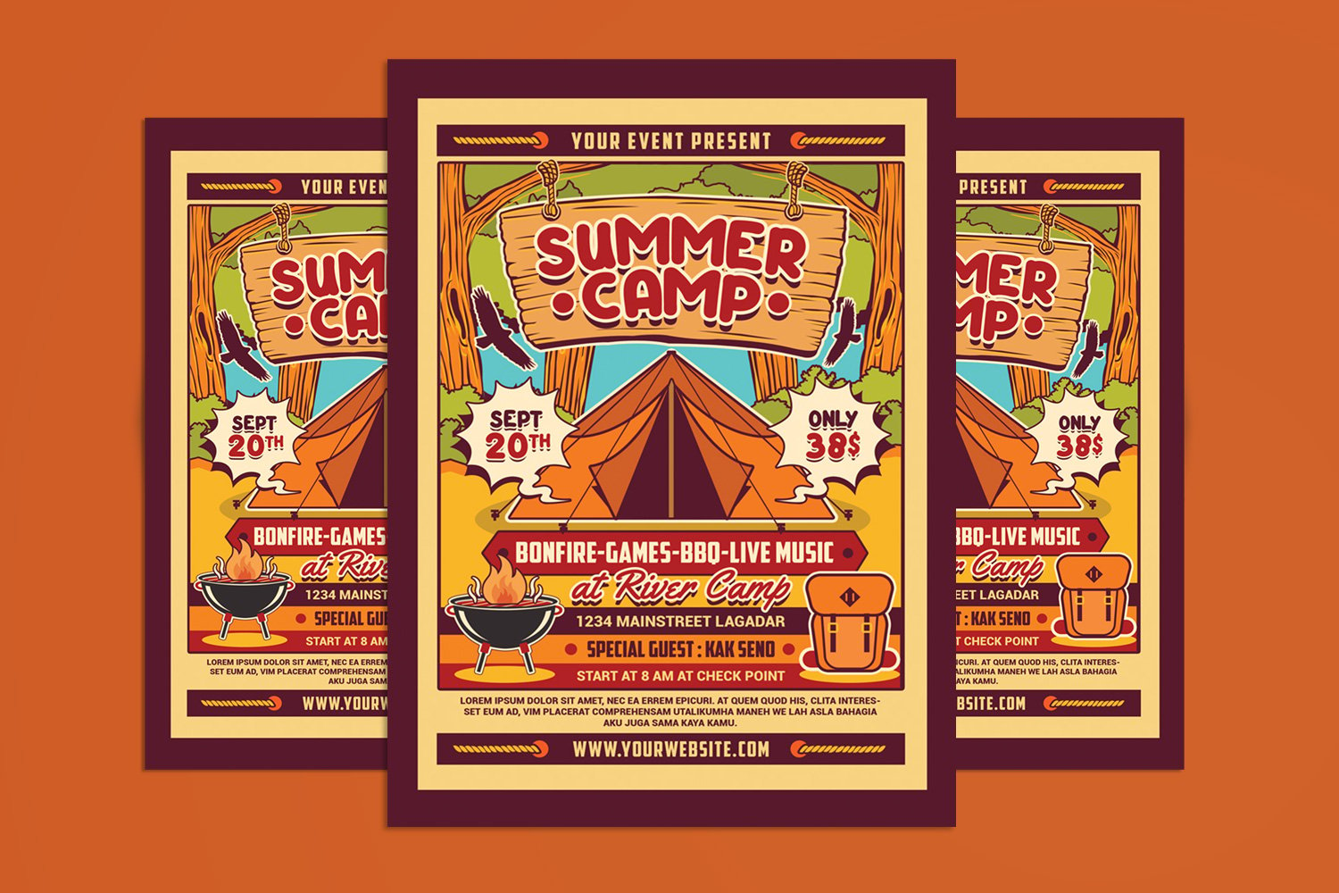 Summer Camp Holiday Flyer Template