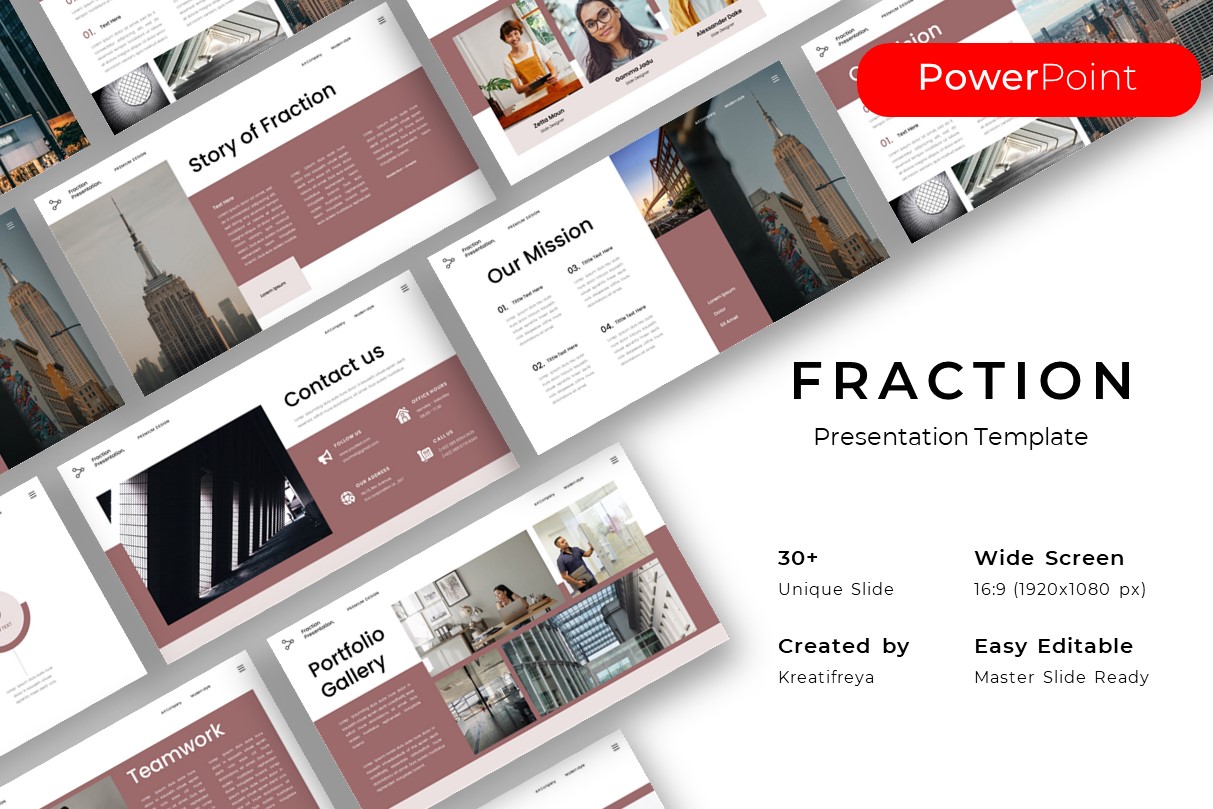 Fraction - Business PowerPoint Template