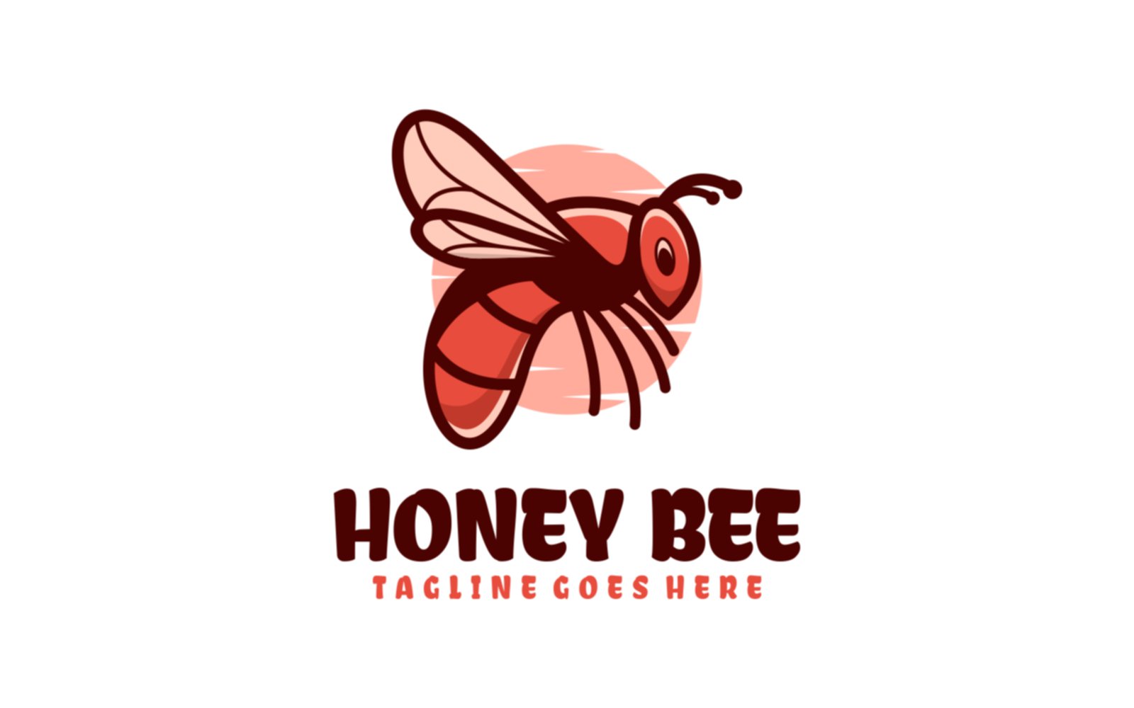 Honey Bee Simple Mascot Logo 1