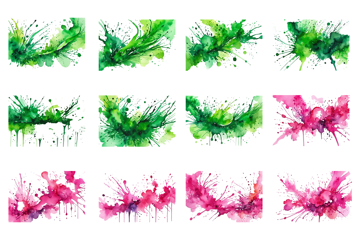 Abstract ink splatter brush stroke background