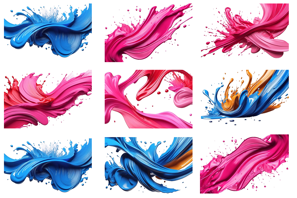 Vibrant Rainbow Powder Burst Explosion Background,  Abstract ink splash paint background