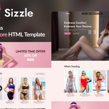 Fashion Intimate Responsive Website Templates 349990