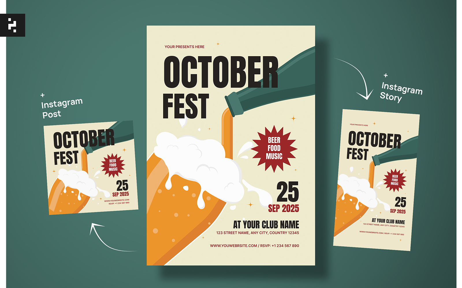 October Festival Event Flyer Template