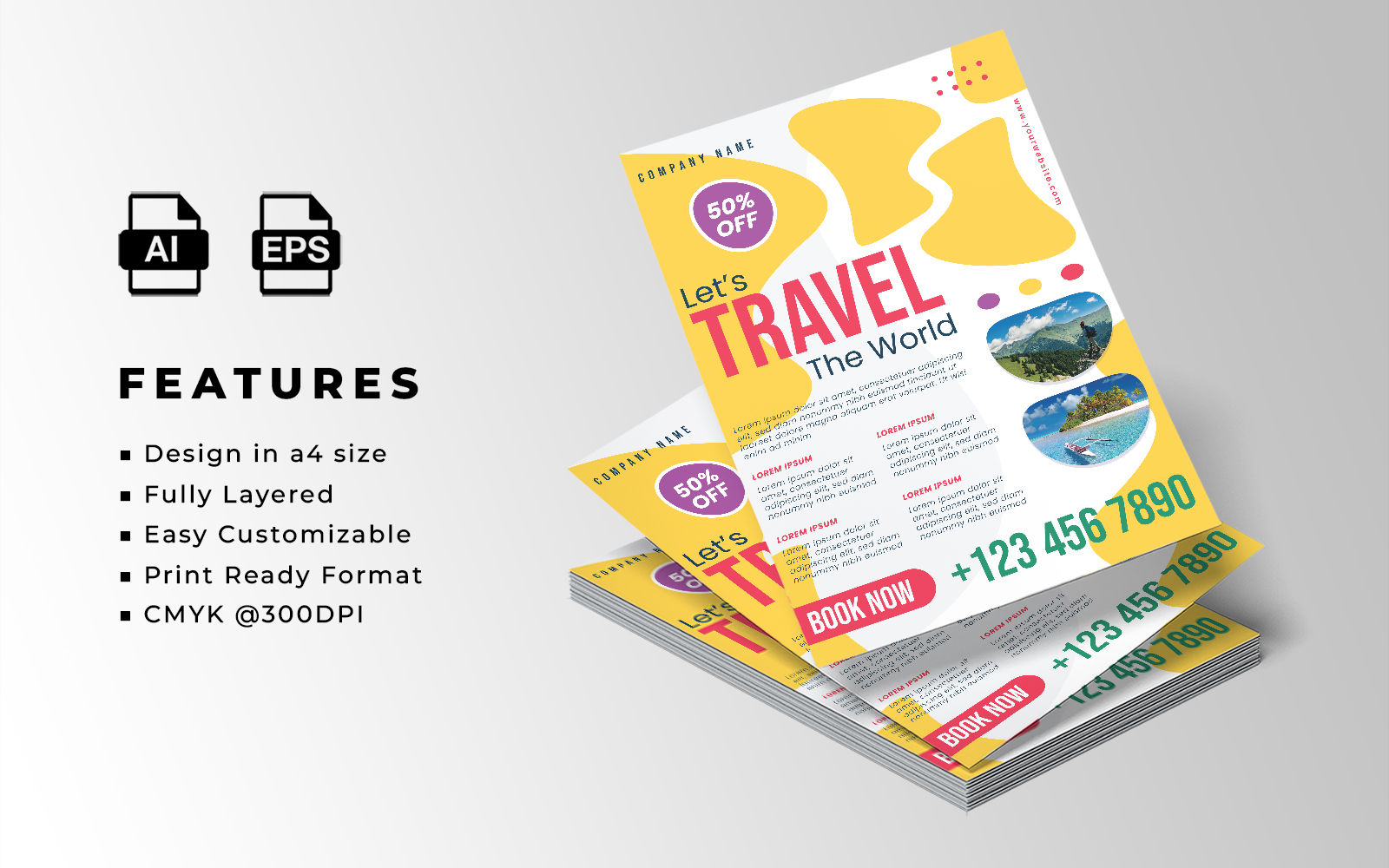 Travel Flyer Template Design 9