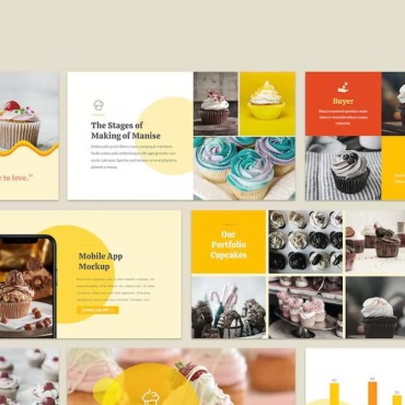Food Cake PowerPoint Templates 350208