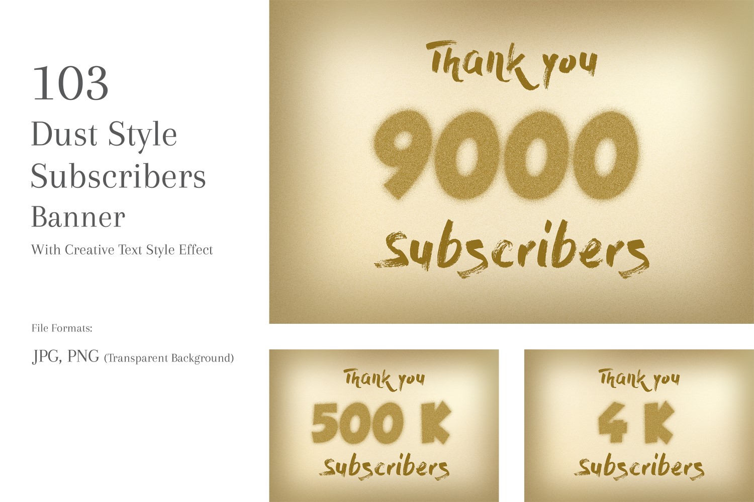 Dust Style Subscribers Banner Design Set 6