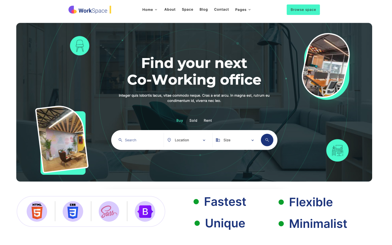 Workspace - Co-Working Space HTML Template