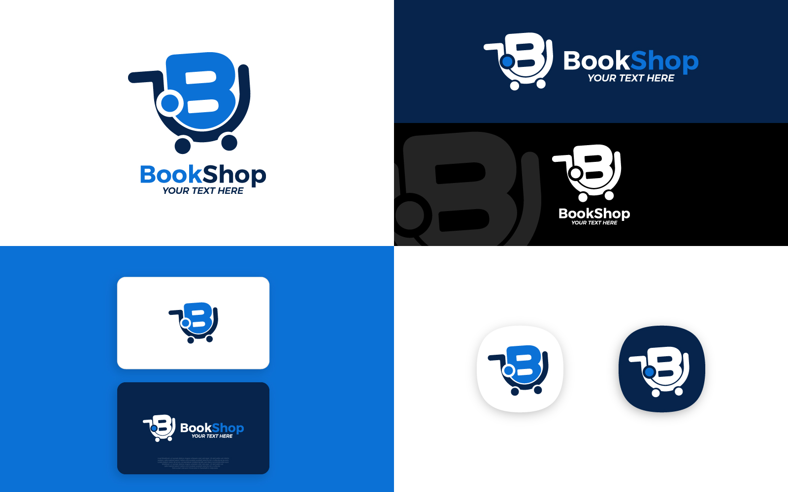 Vector Book Shop logo design