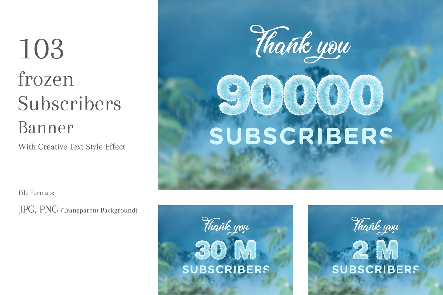 frozen Subscribers Banner Design Set 50