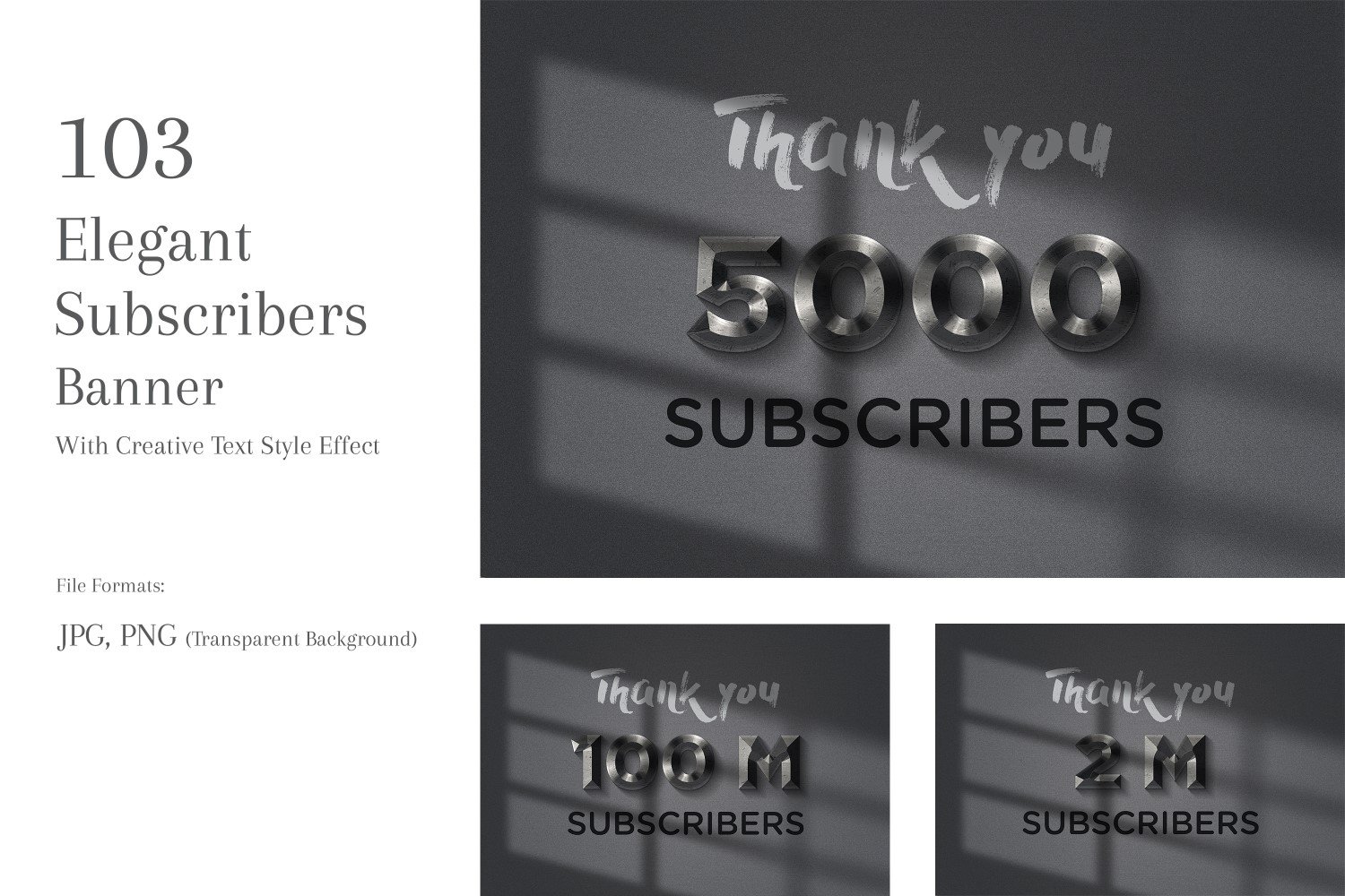 Elegant Subscribers Banners Design Set 55