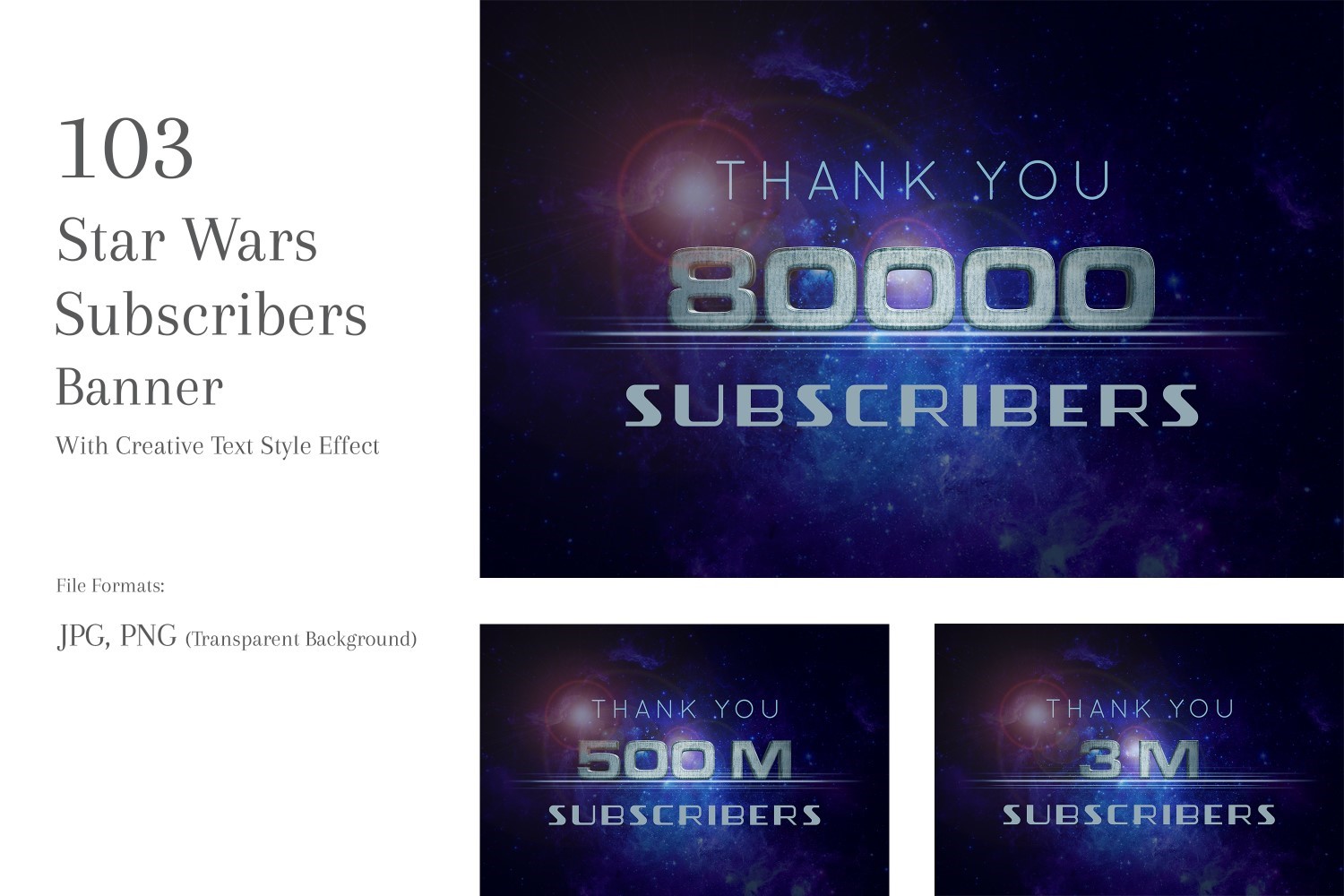 Star Wars Subscribers Banners Design Set 78
