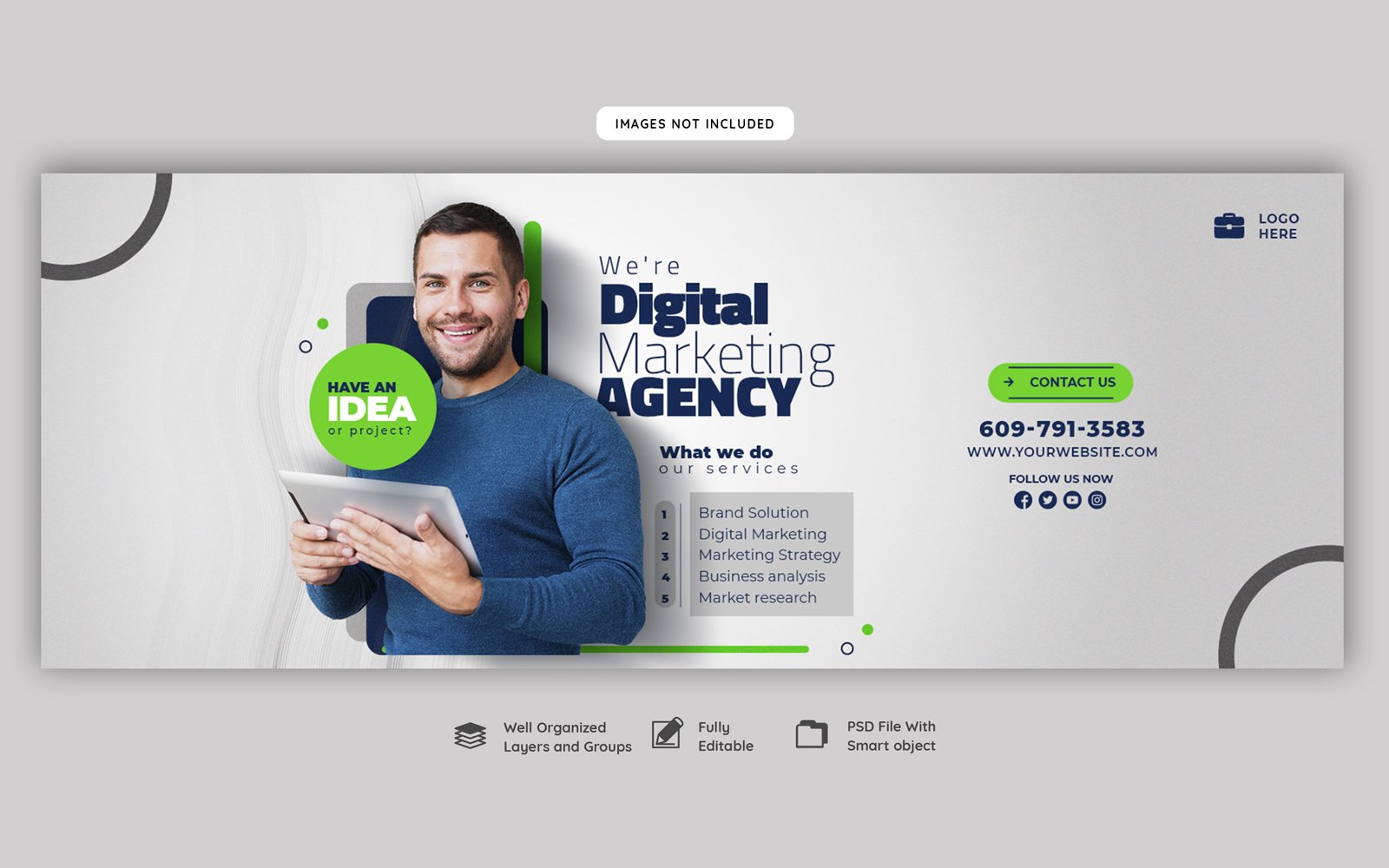 Digital Marketing Agency Social Media Banner Cover Template