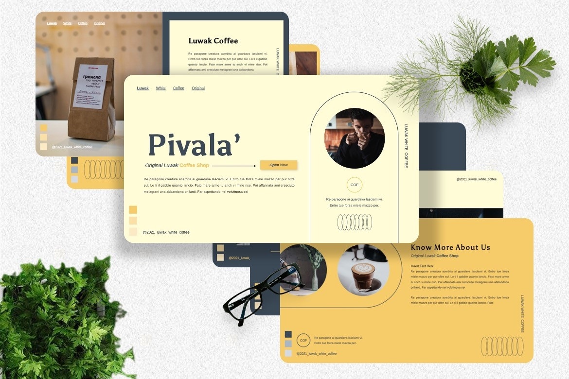 Pivala - Coffee Shop Keynote Template