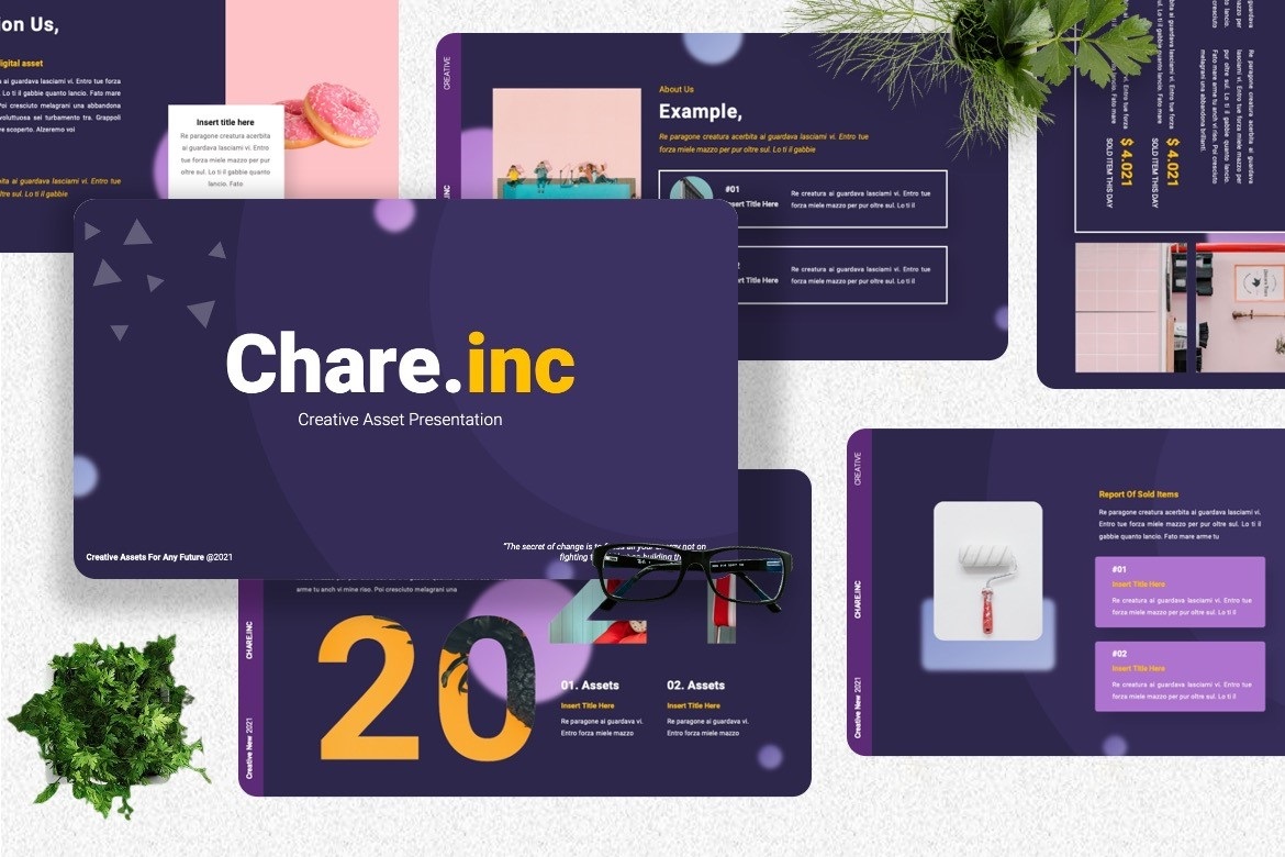 Chare - Creative Digital Googleslide Template