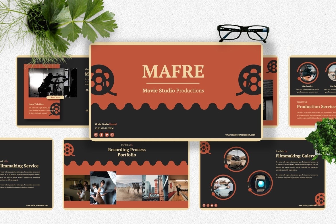 Mafre - Movie Production Powerpoint Template