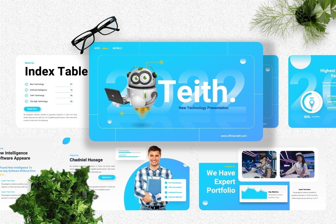 Teith - Technology Googleslide Template