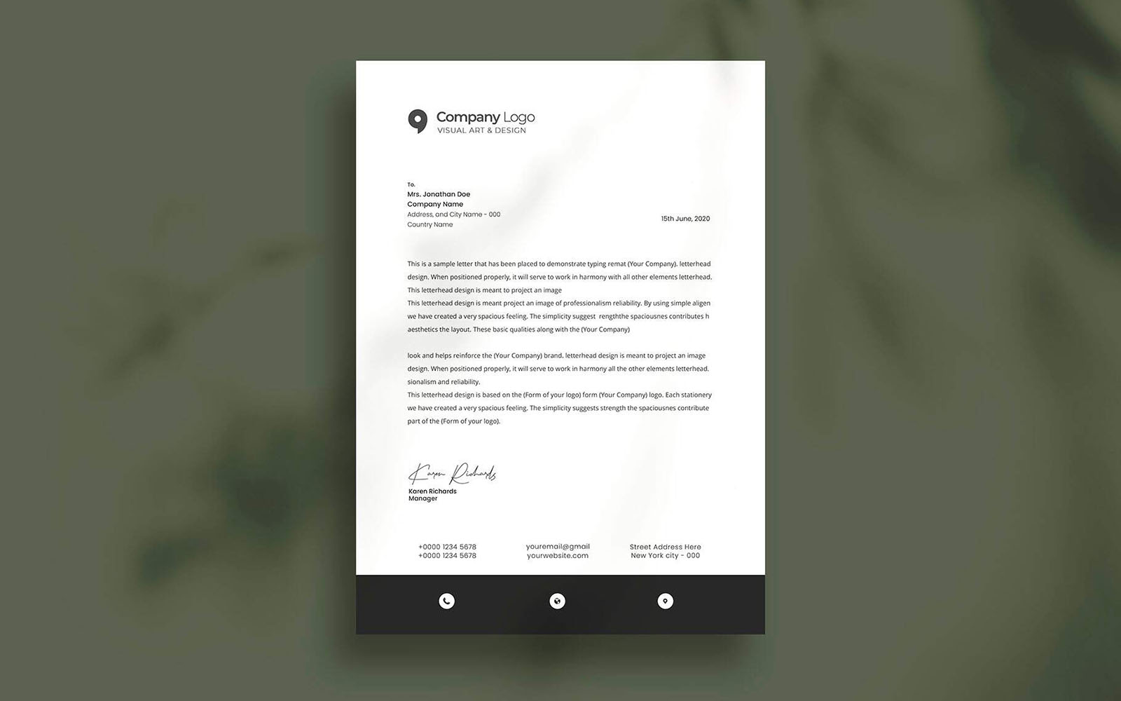 Clean Letterhead Template