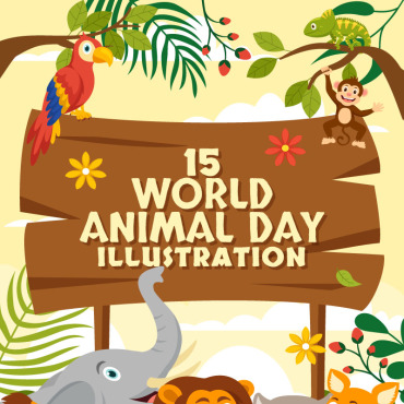 Animal Day Illustrations Templates 350809