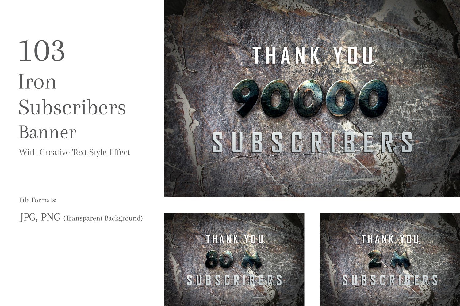 Iron Subscribers Banners Design Set 119