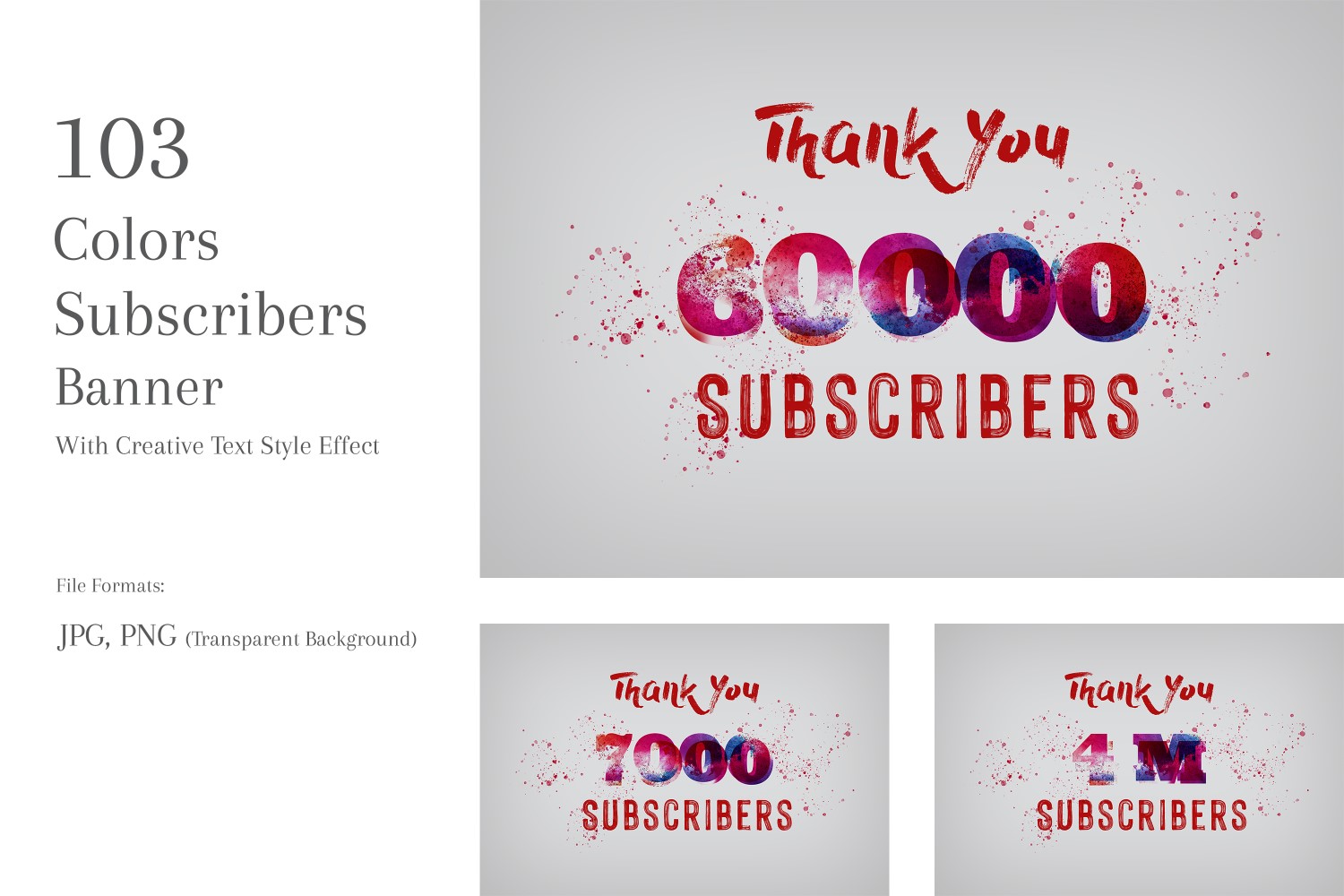 Colors Subscribers Banners Design Set 150