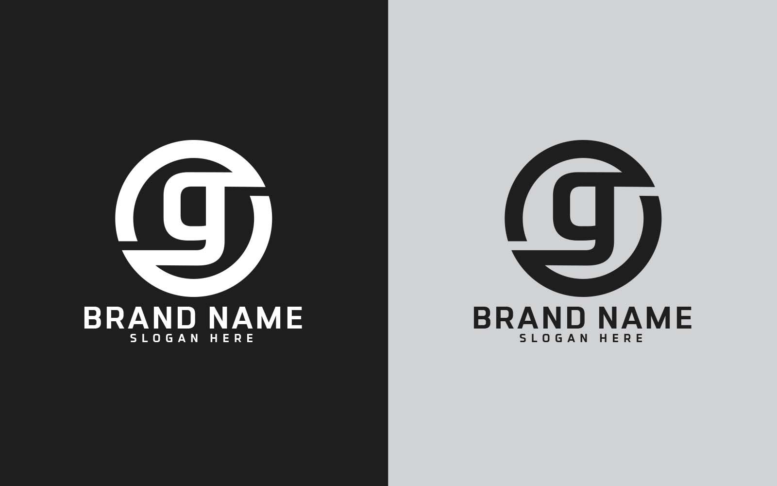 Brand G letter Circle Shape Logo Design - Small Letter