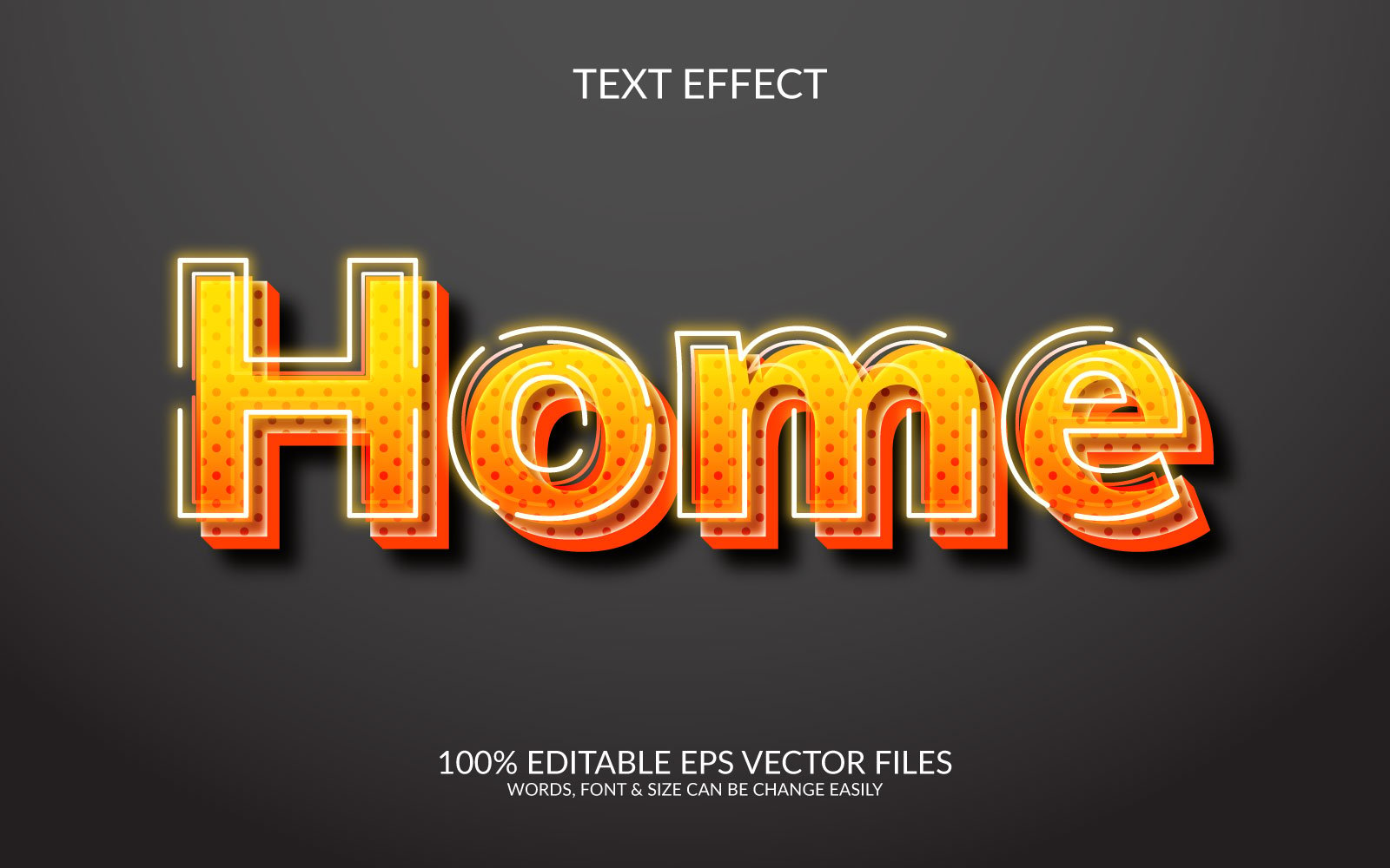 Home 3D Editable Vector Eps Text Effect Template