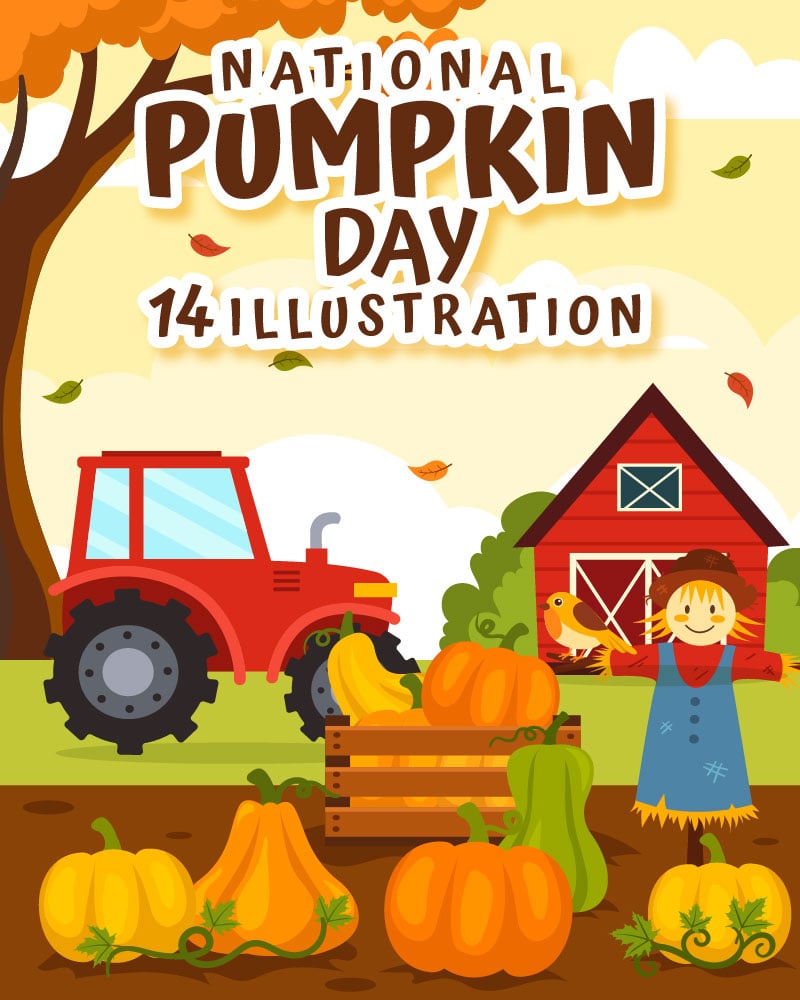 14 National Pumpkin Day Illustration