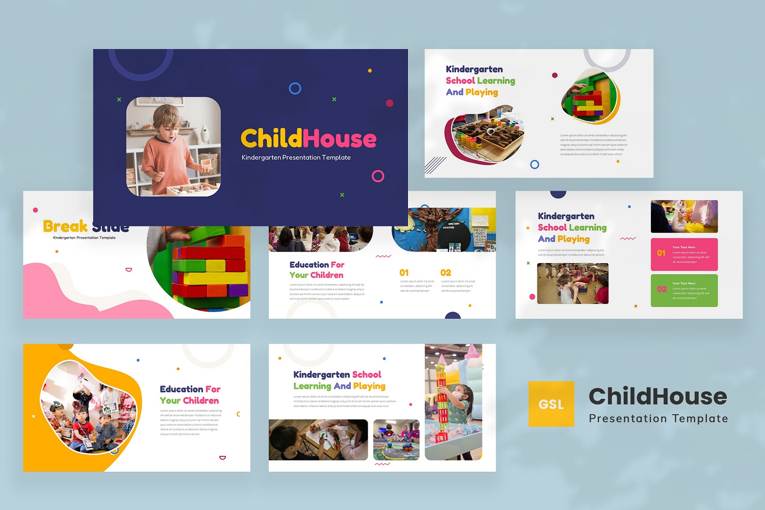 ChildHouse — Kindergarten Google Slides Template